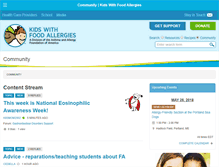 Tablet Screenshot of community.kidswithfoodallergies.org